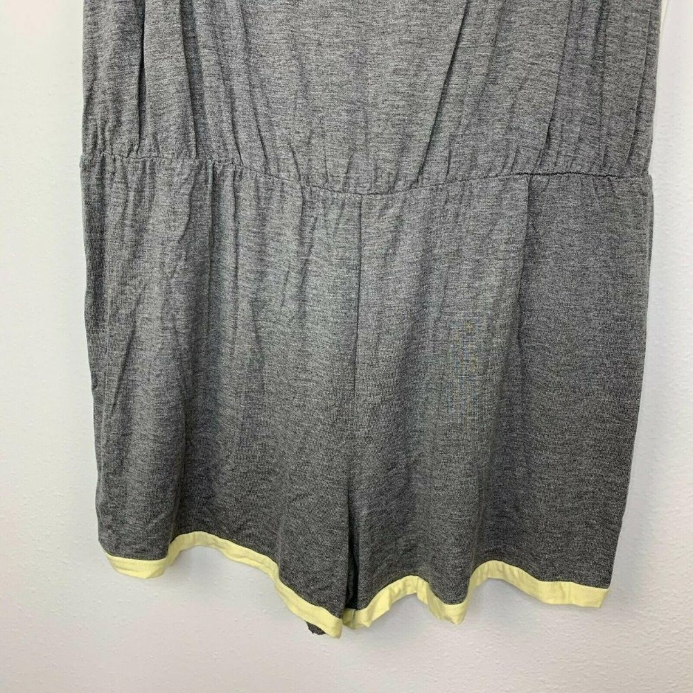 Alfani Ultra Soft Contrast-Trim Pajama Romper, Siz - Picture 4 of 8